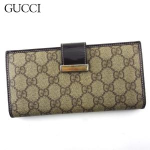 極美品　GUCCI グッチ GGキャンバス×レザー Wホック 二つ折り財布 新品同様 グッチ GUCCI 財布 二つ折り 折り財布 GGキャンバス Wホック