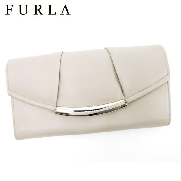 【ウィンターSALE★30%OFF】フルラ 長財布 ラウンドファスナー レディース グレー 灰色 ベ...