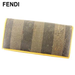 【美品】FENDI フェンディ 長財布 二つ折り ズッカ柄 FFゴールド金具 FENDI（フェンディ） 長財布 財布 ファスナー付き長財布 レディース
