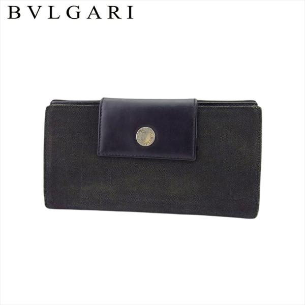 ブルガリ 三つ折り 財布 長財布 ロゴマニア ロゴマニア BVLGARI 中古