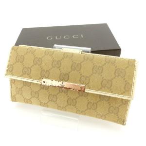 GUCCI（グッチ） GGキャンバス Wホック 長財布 レディース キャンバス