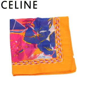 セリーヌ ハンカチ ミニスカーフ レディース プリント 柄 CELINE 中古