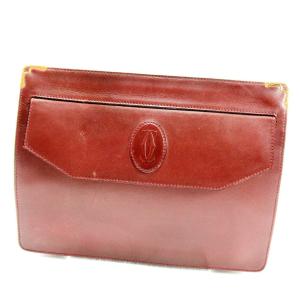 【30％OFF★SUMMER SALE】カルティエ クラッチバッグ セカンドバッグ レディース マストライン ボルドー 中古