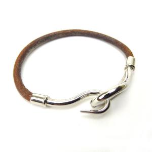 【30％OFF★SUMMER SALE】エルメス ブレスレット アクセサリー レディース ジャンボブレス シルバー×ブラウン 中古