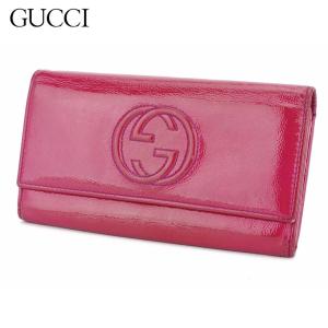 GUCCI（グッチ） インターロッキングG 長財布 グリーン パテント