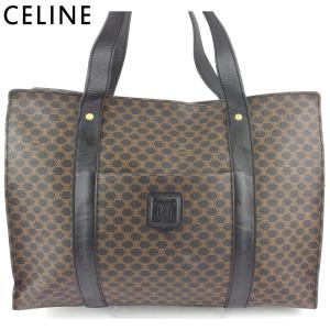 CELINE 美品 セリーヌ ヴィンテージ マカダム ブラウン ゴールド金具  