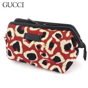 GGキャンバス GUCCI グッチ 29596 コスメポーチ ベージュ×ブラウン