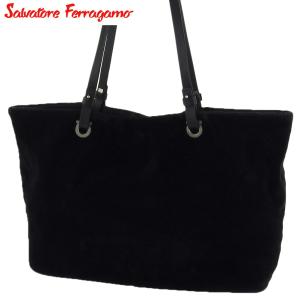 Salvatore Ferragamo FERRAGAMO サルヴァトーレフェラガモ 黒 ブラック ガンチーニ金具 トートバッグ カバン 鞄 ブランド Salvatore Ferragamo FERRAGAMO サルヴァトーレフェラガモ 黒 ブラック