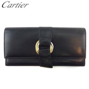 Cartier◇長財布/レザー/BLK/総柄/レディース/L3001496 : セカンド