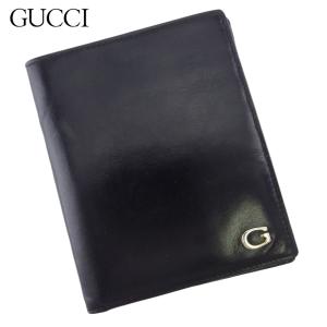 GUCCI（グッチ） アニマリエ ビー(ハチ) 二つ折り財布 レザー ブラック