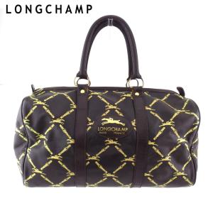 未使用級✨LONGCHAMP ロンシャン　ハンドバッグ　クロコ型押し　レザー　黒 LONGCHAMP（ロンシャン） 【未使用 超美品】 ハンドバッグ ボストン