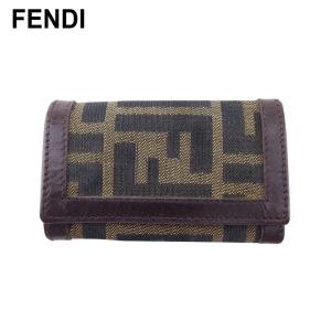 【新品未使用品】 FENDI フェンディ キーケース ダイアゴナル ズッカ 6連 新品未使用品】 FENDI フェンディ キーケース ダイアゴナル ズッカ 6連