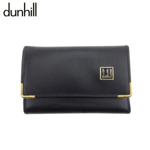 新品同様 dunhill ダンヒル レザー 6連 キーケース キーリング ロゴ ゴールド金具 黒 ブラック メンズ 古着 中古 USED Dunhill - Dunhill ダンヒル ロゴ キーケース レザー メンズ [中古]の