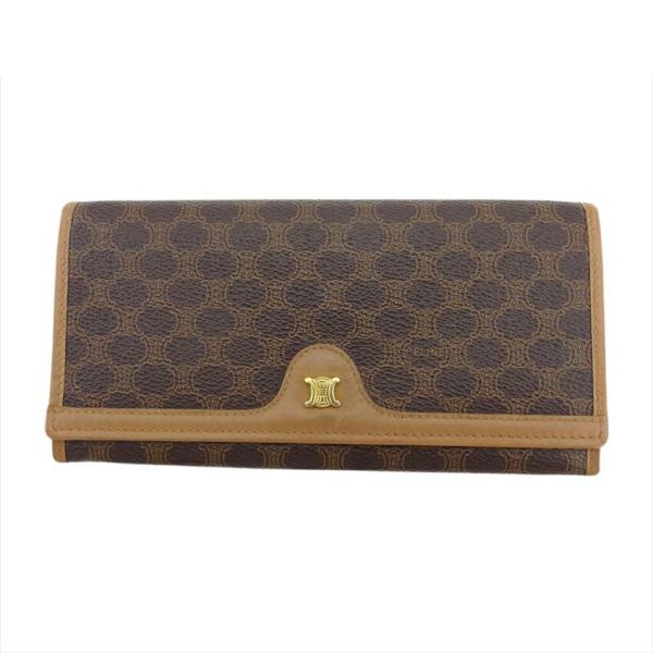 【30％OFFクーポン】セリーヌ 長財布 がま口 ファスナー 財布 レディース メンズ マカダム ブ...
