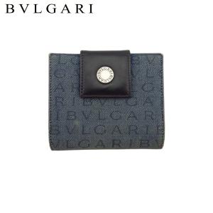 ブルガリ ミニ 財布 二つ折り 財布 メンズ可 ロゴマニア BVLGARI 中古