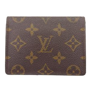 【30％OFF★SUMMER SALE】ルイ・ヴィトン LOUIS VUITTON パスケース モノグラム ポルト2カルトヴェルティカル ブラウン ベージュ レディース 中古