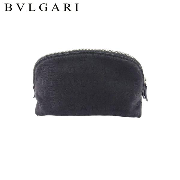 ブルガリ ポーチ 化粧ポーチ レディース メンズ ロゴマニア BVLGARI 中古