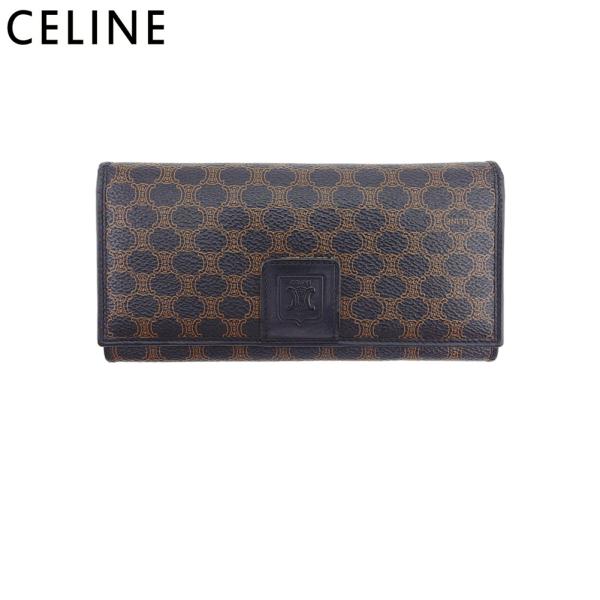 【30％OFFクーポン】セリーヌ 長財布 がま口 ファスナー 財布 レディース メンズ マカダム C...