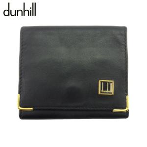dunhill（ダンヒル） レザー コインケース ブラック ボタン式 ブランド