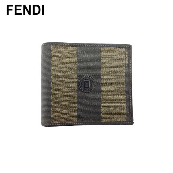 フェンディ 二つ折り 財布 ミニ財布 レディース メンズ ペカン FENDI 中古