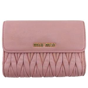 【30％OFF★SUMMER SALE】ミュウミュウ MIUMIU 長財布 マトラッセ OPALE レディース 中古