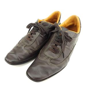 HERMES エルメス スエード ローファー ブラウン系 39 メンズ