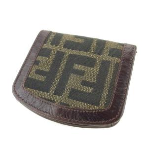 【30％OFF★SUMMER SALE】フェンディ コインケース 小銭入れ レディース ズッカ ブラック ベージュ ブラウン 中古