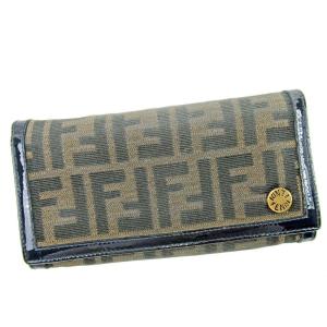 FENDI（フェンディ） ズッカ 長財布 30851 ブラウン ブラック