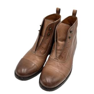 【30％OFF★SUMMER SALE】サルトル SARTORE ブーツ ショート ライトブラウン　アンティークゴールド レザー サイズ38 JP24 レディース 中古