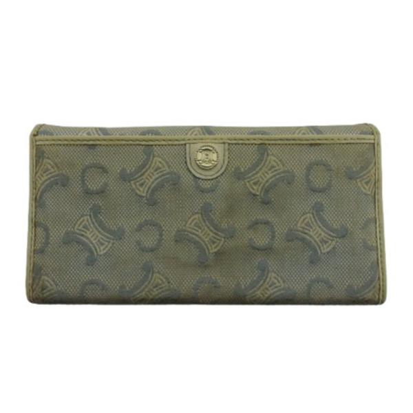 【週末タイムセール★30％OFF】セリーヌ CELINE 長財布 マカダム ホワイト×ライトブルー ...
