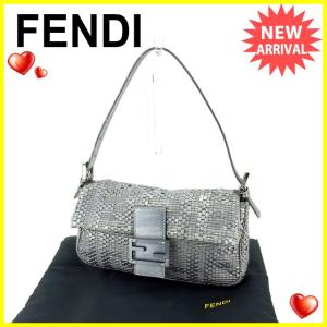 フェンディ Fendi バッグ ショルダーバッグ マンマバゲット グレー シルバー レディース 中古 Bag｜branddepot