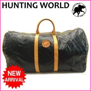 ラスト1点 ハンティングワールド ボストンバッグ ロゴ HUNTING WORLD 中古｜branddepot