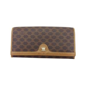 CELINE（セリーヌ） マカダム 長財布 ブラウン PVC レザー レディース