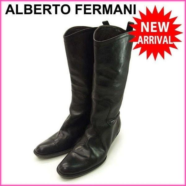 アルベルトフェルマーニ ブーツ /ミディアム レディース /♯35・イタリア製 ブラック 中古