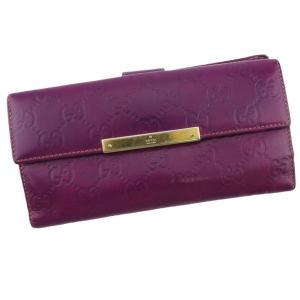 グッチシマ グッチ 長財布 レディース パープル系 308260 ラウンド