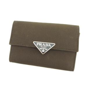未使用保管品 PRADA プラダ 6連 キーケース ロゴプレート ナイロン 1M0222 レザー ブラウン 付属品あり 未使用保管品 PRADA プラダ 6連 キーケース ロゴプレート ナイロン