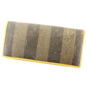 FENDI フェンディ ズッカ 8M0065 ブラウン 3つ折り長財布  メンズ レディース FENDI（フェンディ） ズッカ 8M0065 ブラウン 3つ折り長財布 メンズ