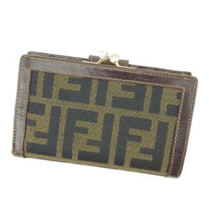 FENDI（フェンディ） ズッカ がま口2つ折り財布 中古 送料無料 : 京都
