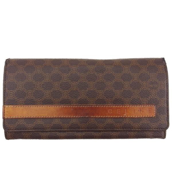 【ウィンターSALE★30%OFFクーポン】セリーヌ がま口 財布 長財布 レディース マカダム C...