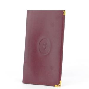 Cartier（カルティエ） 名刺入れ ボルドー レザー カードケース ユニ