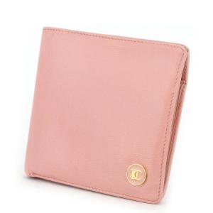 LOEWE（ロエベ） 美品 アナグラム レザー ピンク 二つ折り財布 1211