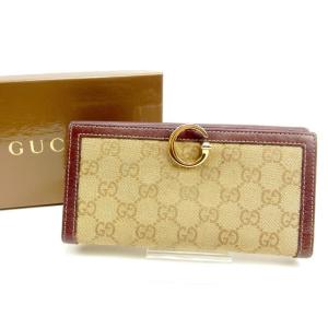 GUCCI グッチ　長財布　折り財布　グッチシマ　レザー　ブラウン　茶色 GUCCI（グッチ） 長財布 二つ折り 小銭入れ ウォレット グッチシマ