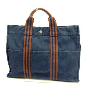 HERMES（エルメス） トートバッグ フールトゥPM キャンバス ネイビー