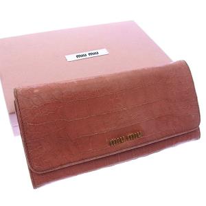 miu miu（ミュウミュウ） 並行輸入 3つ折り財布 マドラス パール