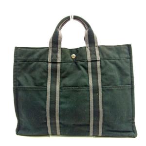 HERMES(エルメス) フールトゥGM トートバッグ 黒 ブラック キャンバス