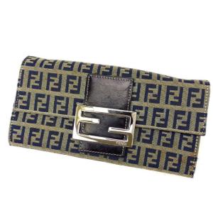 【BIGお買い物ラリー★30%OFFセール中】フェンディ FENDI 長財布ズッキーノ ブラウン ベージュ系 レディース 中古 FENDI（フェンディ） 【初売りSALE☆30%OFF】フェンディ 長財布