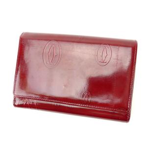 Cartier（カルティエ） マストライン 三つ折り 財布 レザー ボルドー
