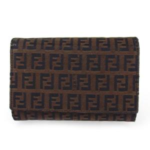 FENDI フェンディ 財布 ズッキーノ 8M0000 ブラック キャンバス レザー ユニセックス 二つ折り 長財布 超美品【本物保証】 FENDI（フェンディ） 財布 ズッキーノ キャンバス レザー 8M0000 二