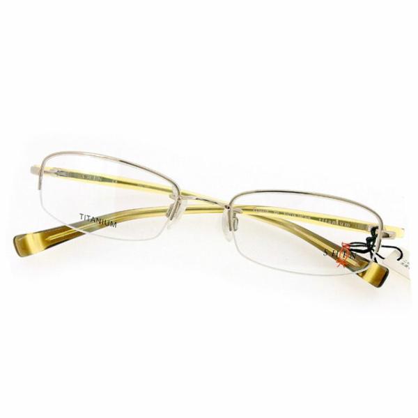 メガネ ハーフリム クリア×ベージュ系 レディース 中古