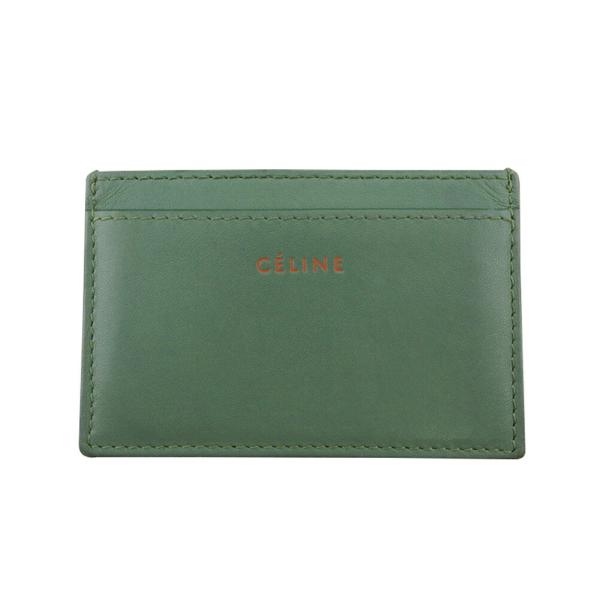 【ウィンターSALE★30%OFFクーポン】セリーヌ CELINE カードケース ロゴ グリーン オ...